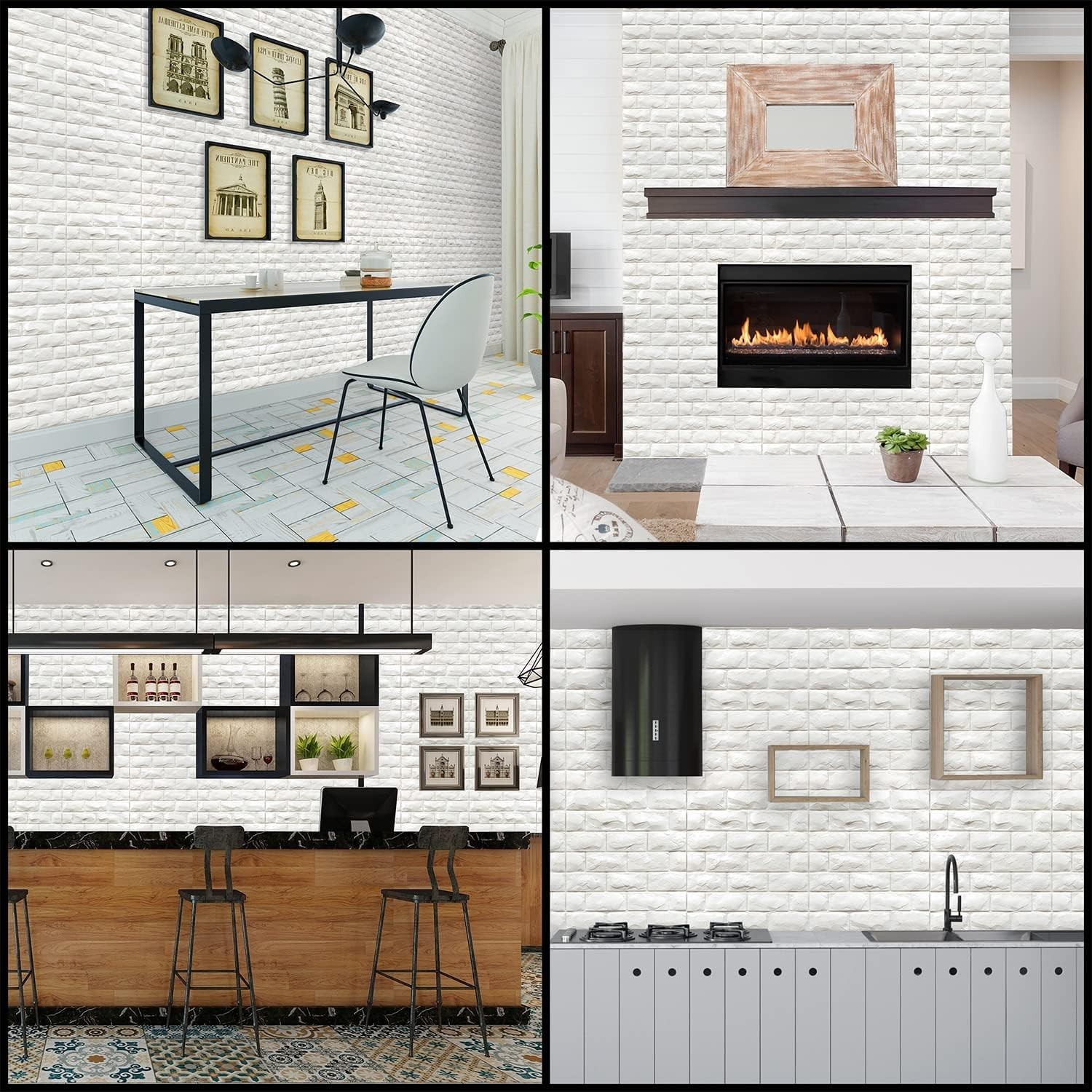 Self-Adhesive 3D White Brick Panels – 29 Sq Ft, Easy Installation & Eco-Friendly