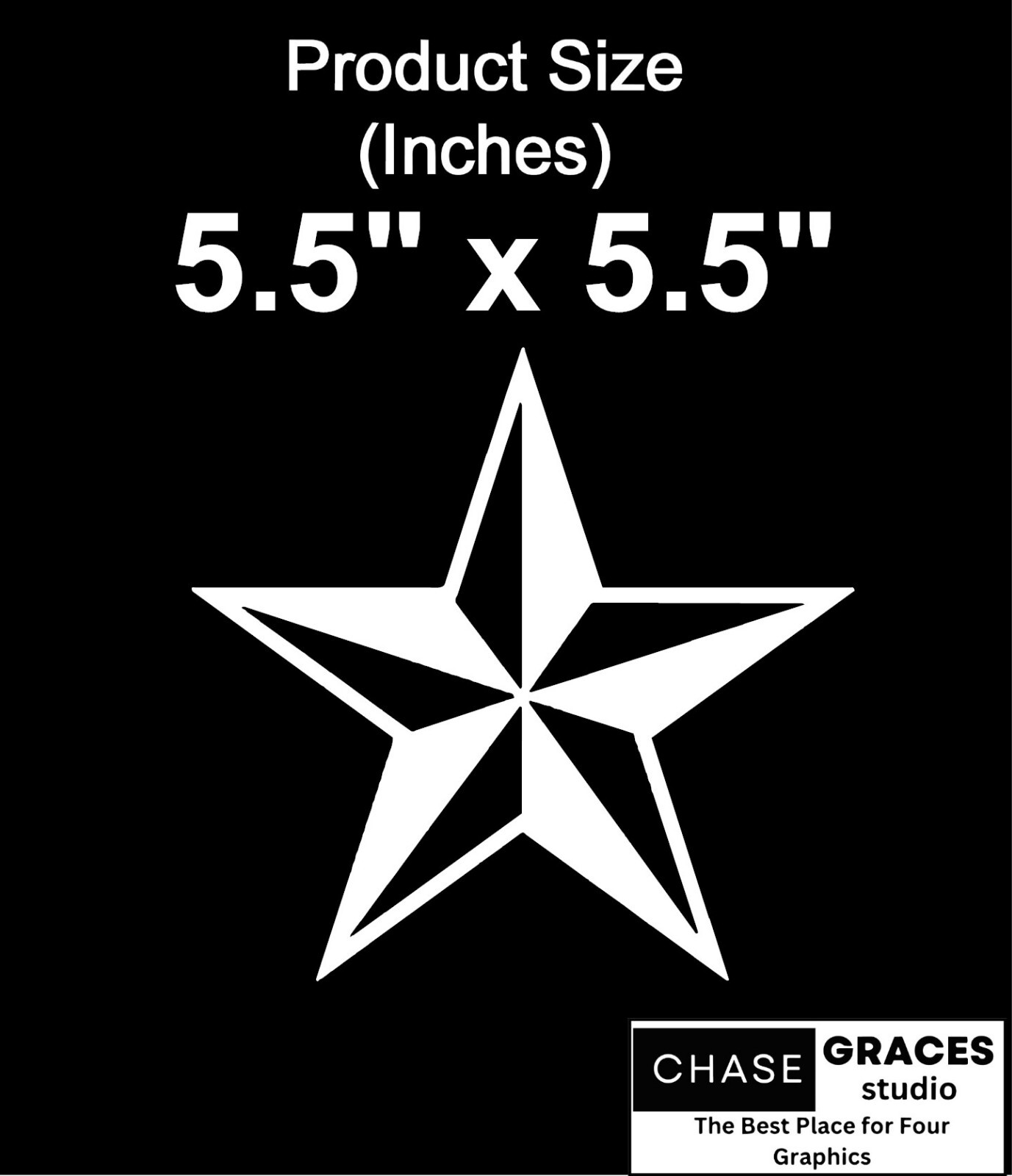 Nautical Star Die Cut Vinyl Car Decal Sticker for Car Window Bumper 5.5″ x 5.5″