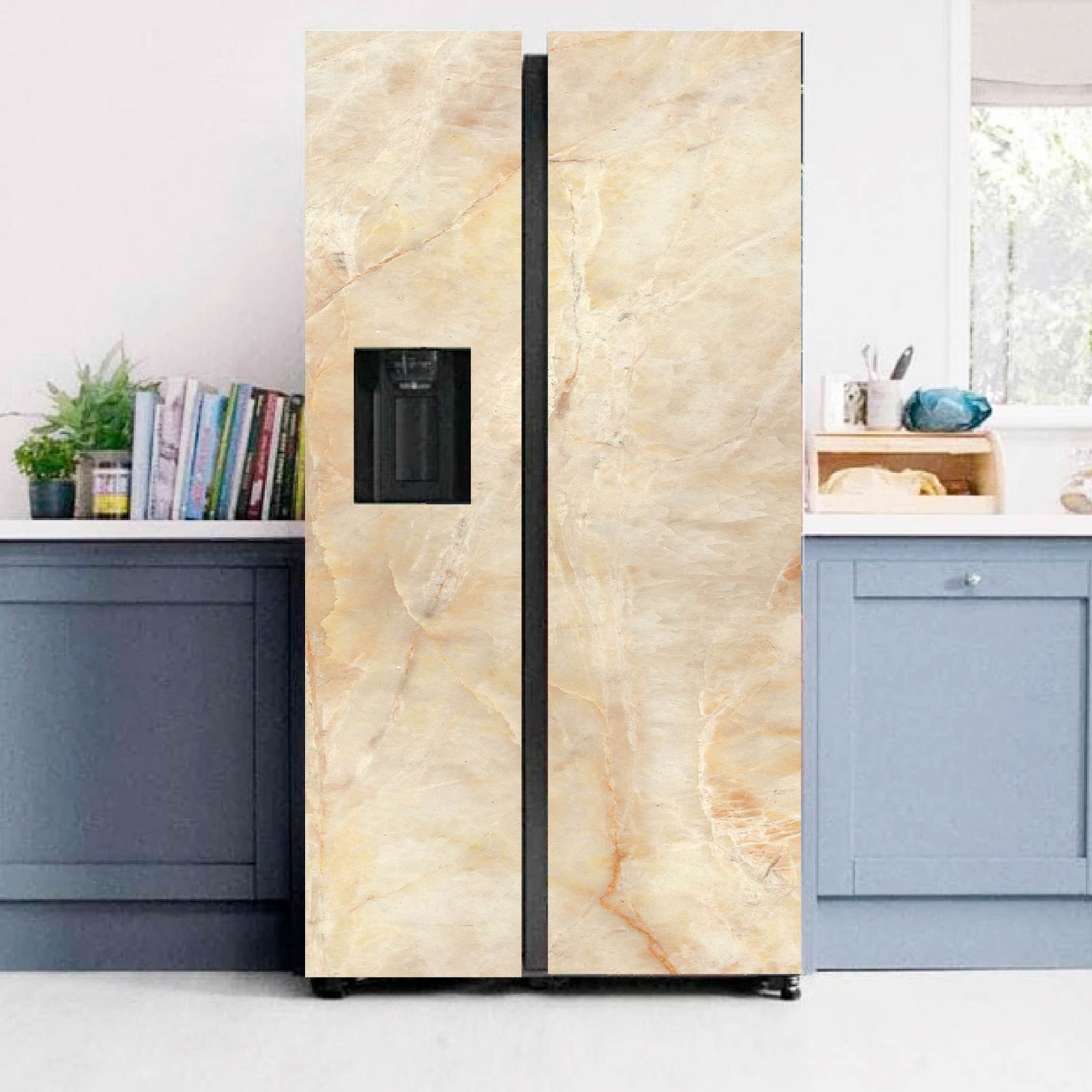 Removable Refrigerator Vinyl Wrap Cover