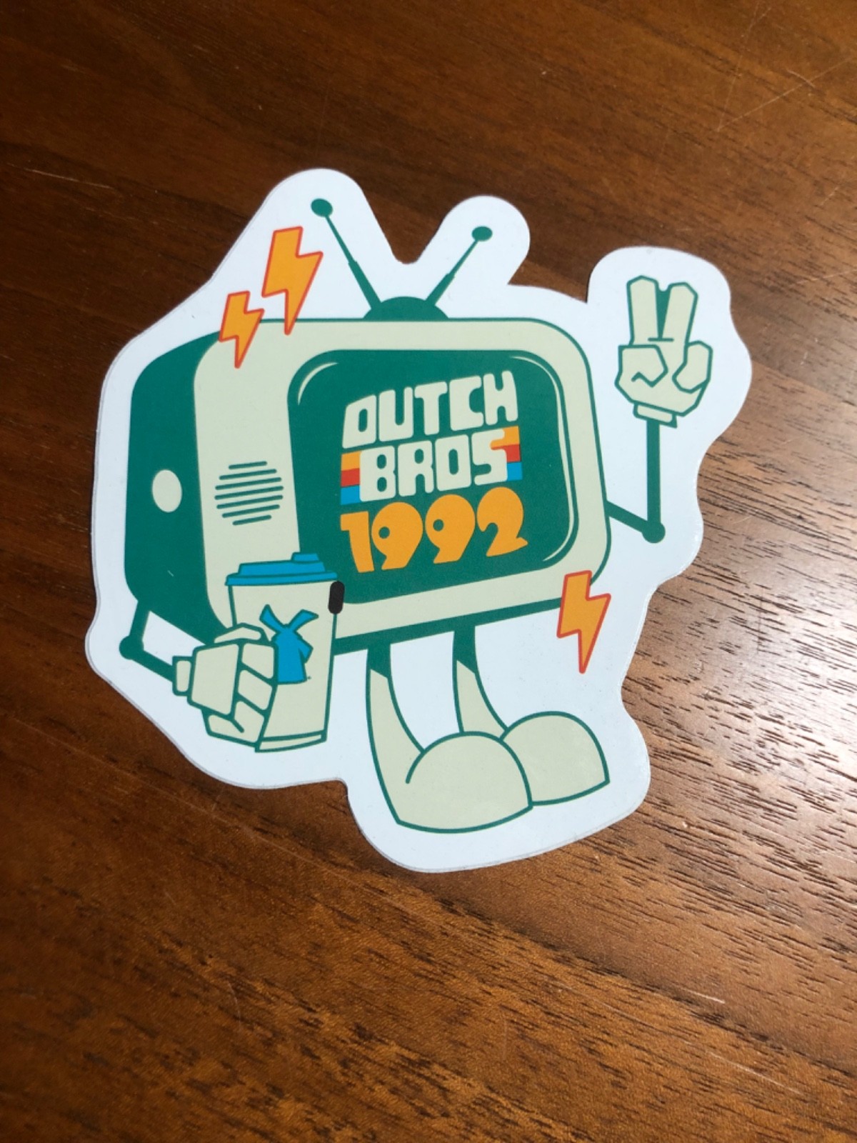 DUTCH BROS 1992 4 Inch COMPUTER STICKER NEW NICE