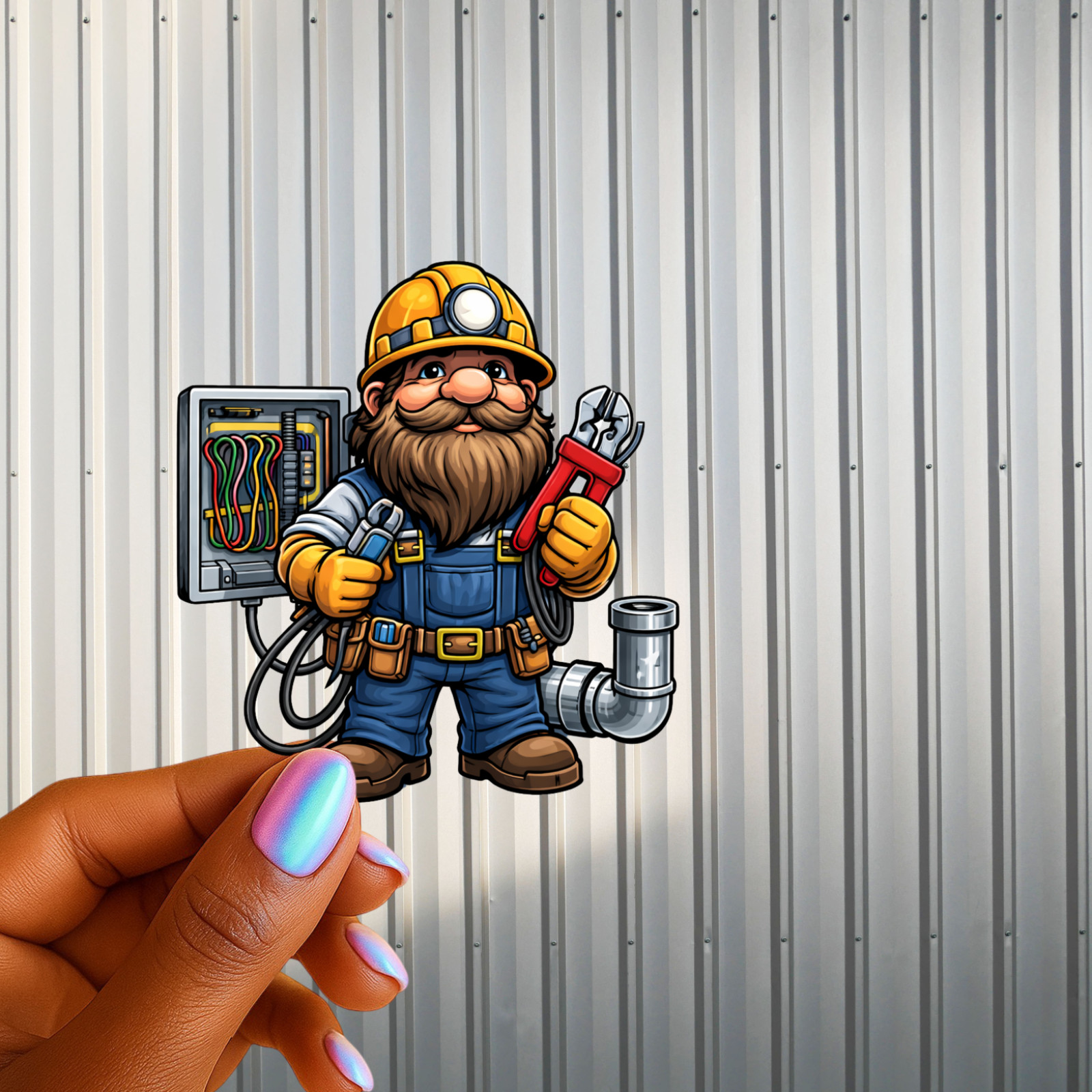 Welder Gnome Sticker Welding Worker Metal Fabricator 3 Inch UV DTF