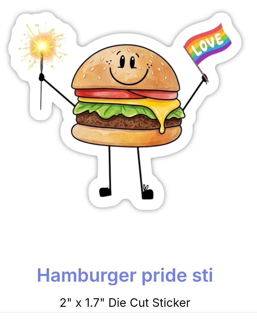 5 Pack Of Vinyl Stickers American Pride LGBTQ Series 2 Inches Original Art