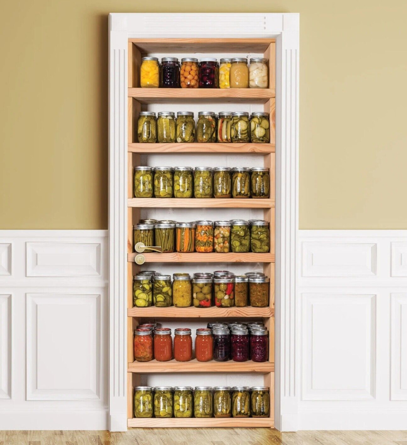 Pantry Door Decal, Peel’n’Stick, Laminated Sticker, Cover, Mural. Single Piece