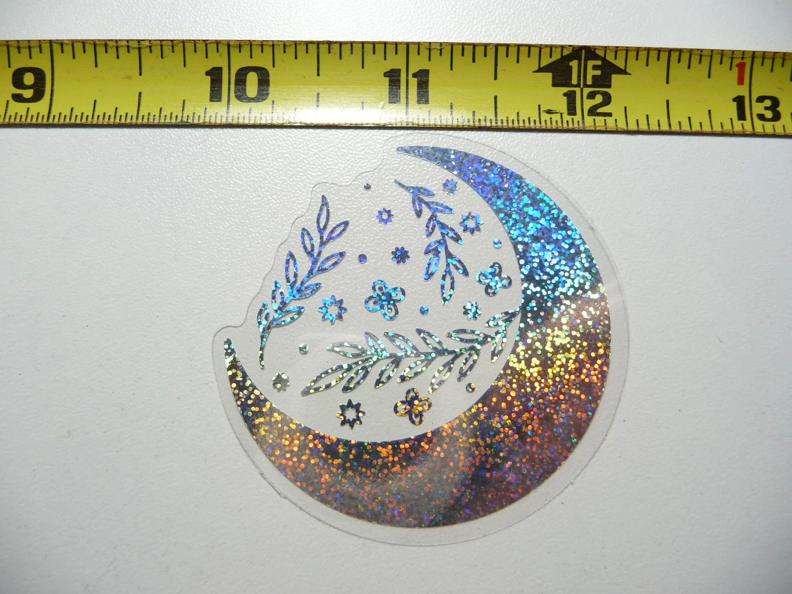 MOON VINES MYSTICAL HOLOGRAPHIC SMALL STICKER CELESTIAL DECAL AMAZING
