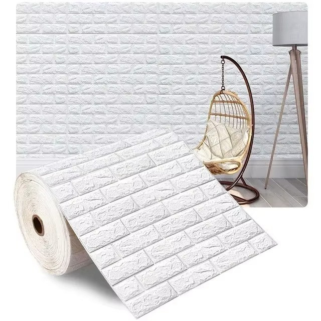3D Self-Adhesive Brick Wallpaper – Waterproof Wall Sticker for Home Decor