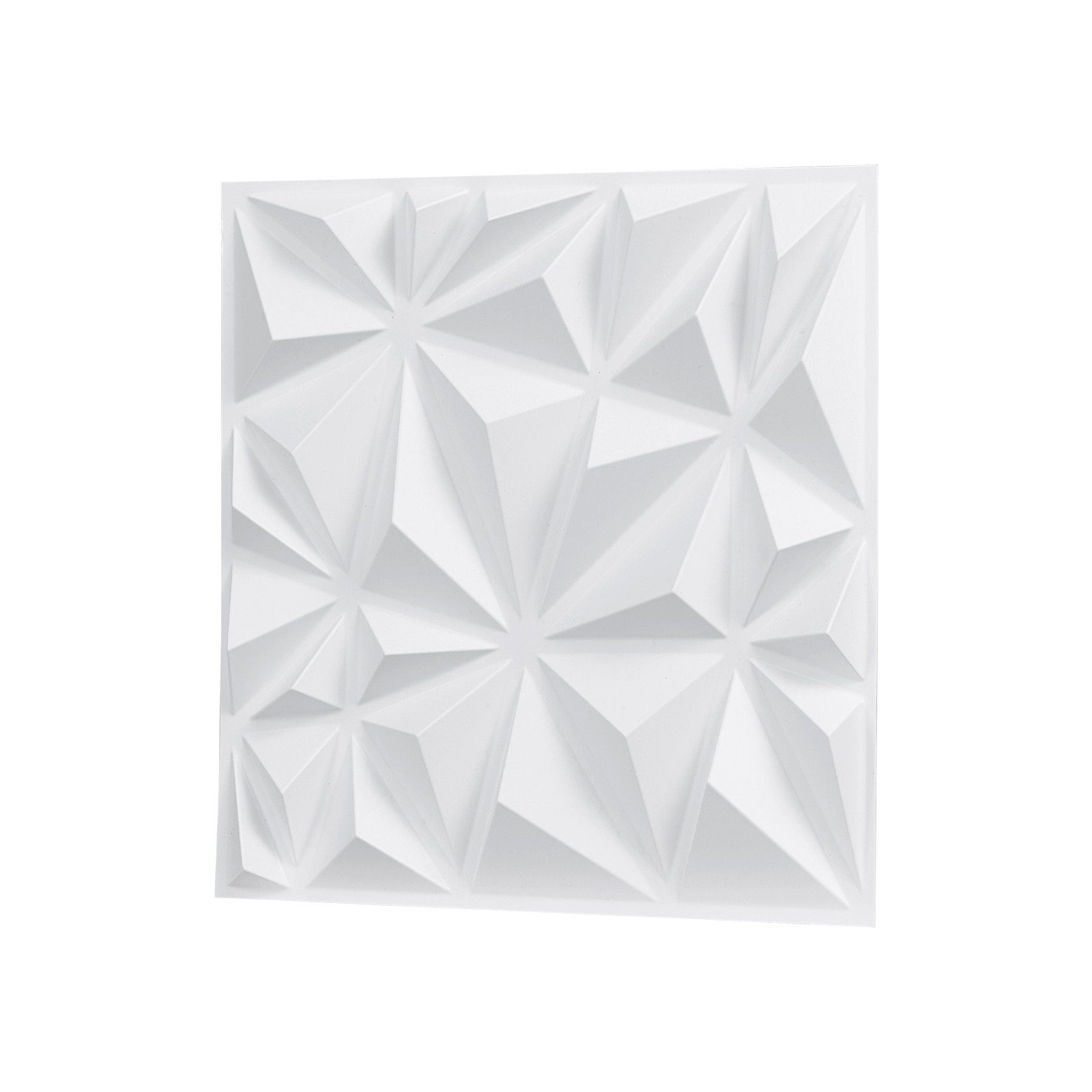 33 Pack White 3D Wall Panels Decorative PVC Tile 11.81″ X 11.81″ Diamond Design