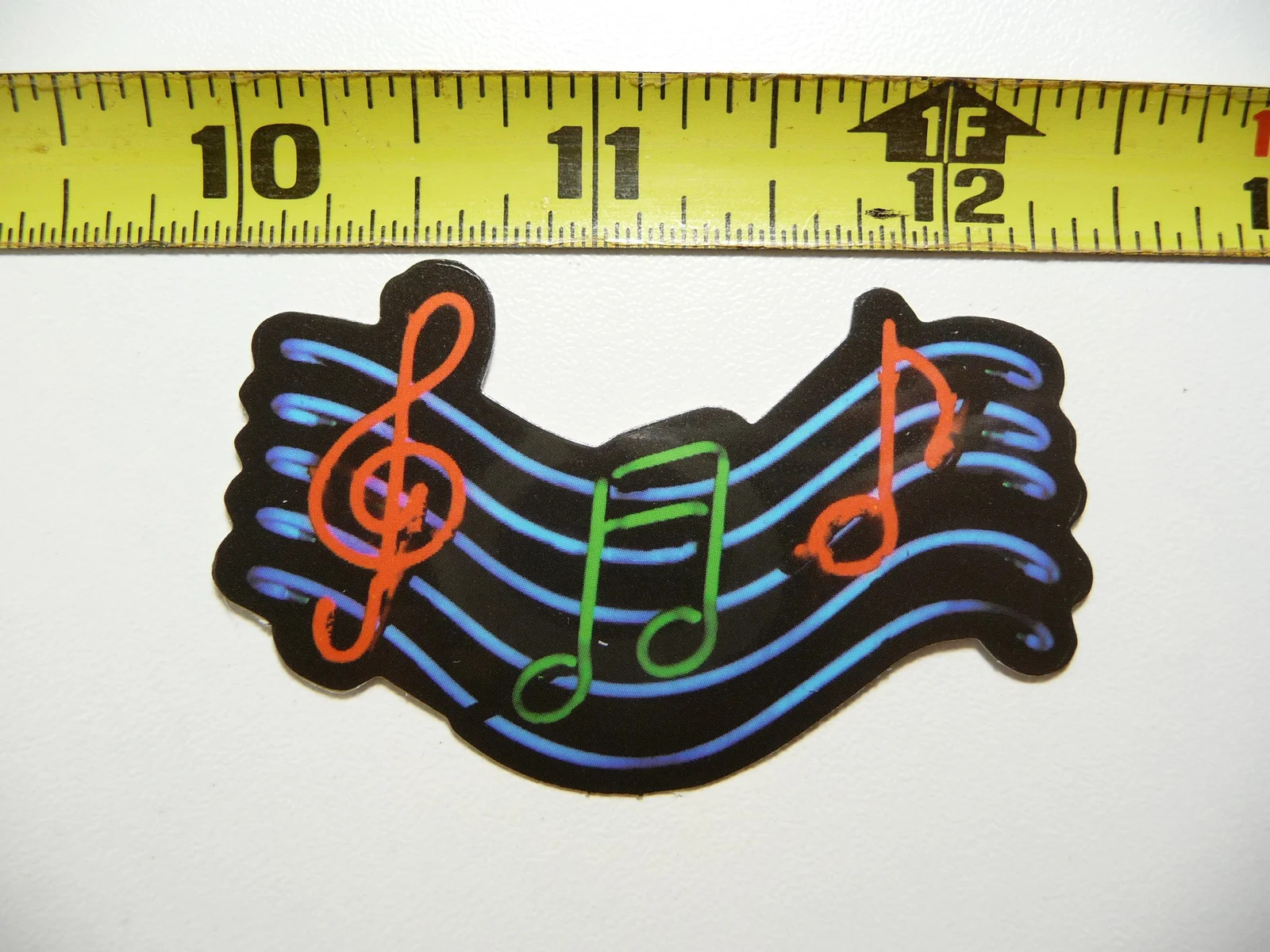MUSICAL NOTES MUSIC NEON STYLE SMALL STICKER DECAL COLORFUL FUNNY CELEBRATION