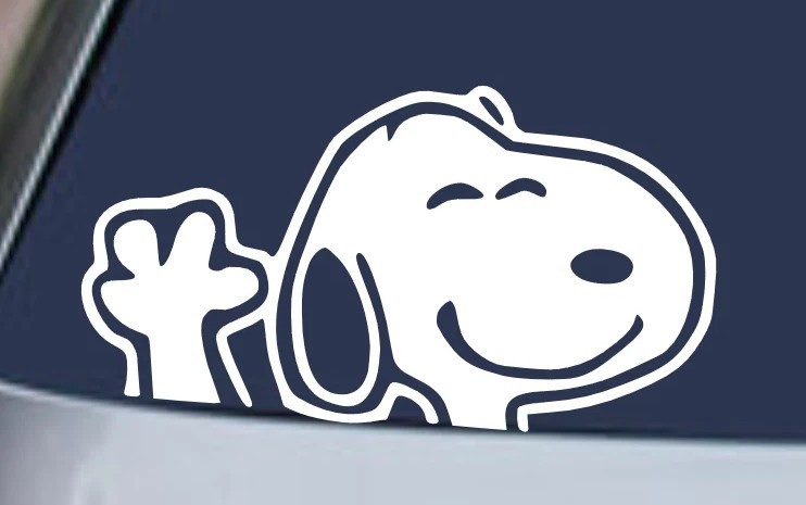 Large 22″ Snoopy die cut vinyl decal sticker window Peanuts