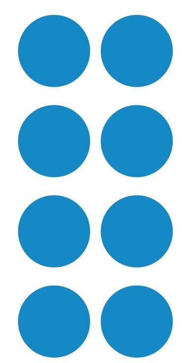 2″ Medium Blue Round Label Dots Stickers Color Coding Inventory 2 Inch Dot