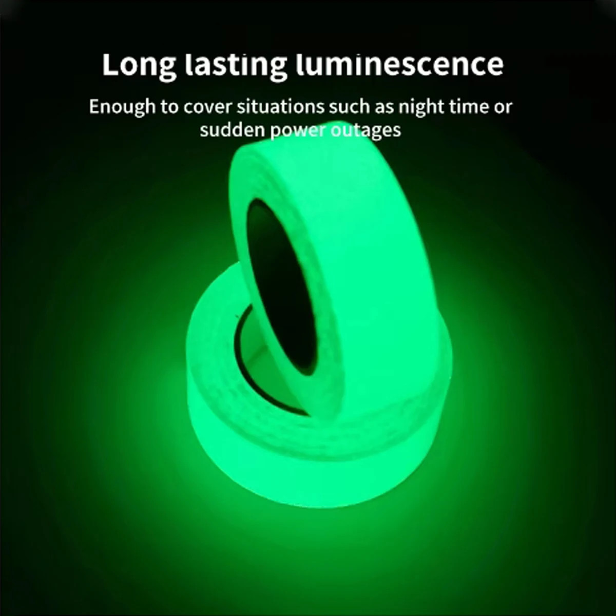 Green Luminous Tape 2cmx3m Fluorescent Reflective Stickers Self Adhesive