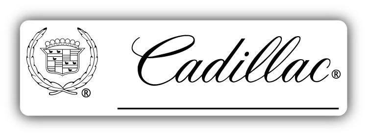 Cadillac Logo Auto Combo Car Bumper Sticker Decal – 9”, 12” or 14”