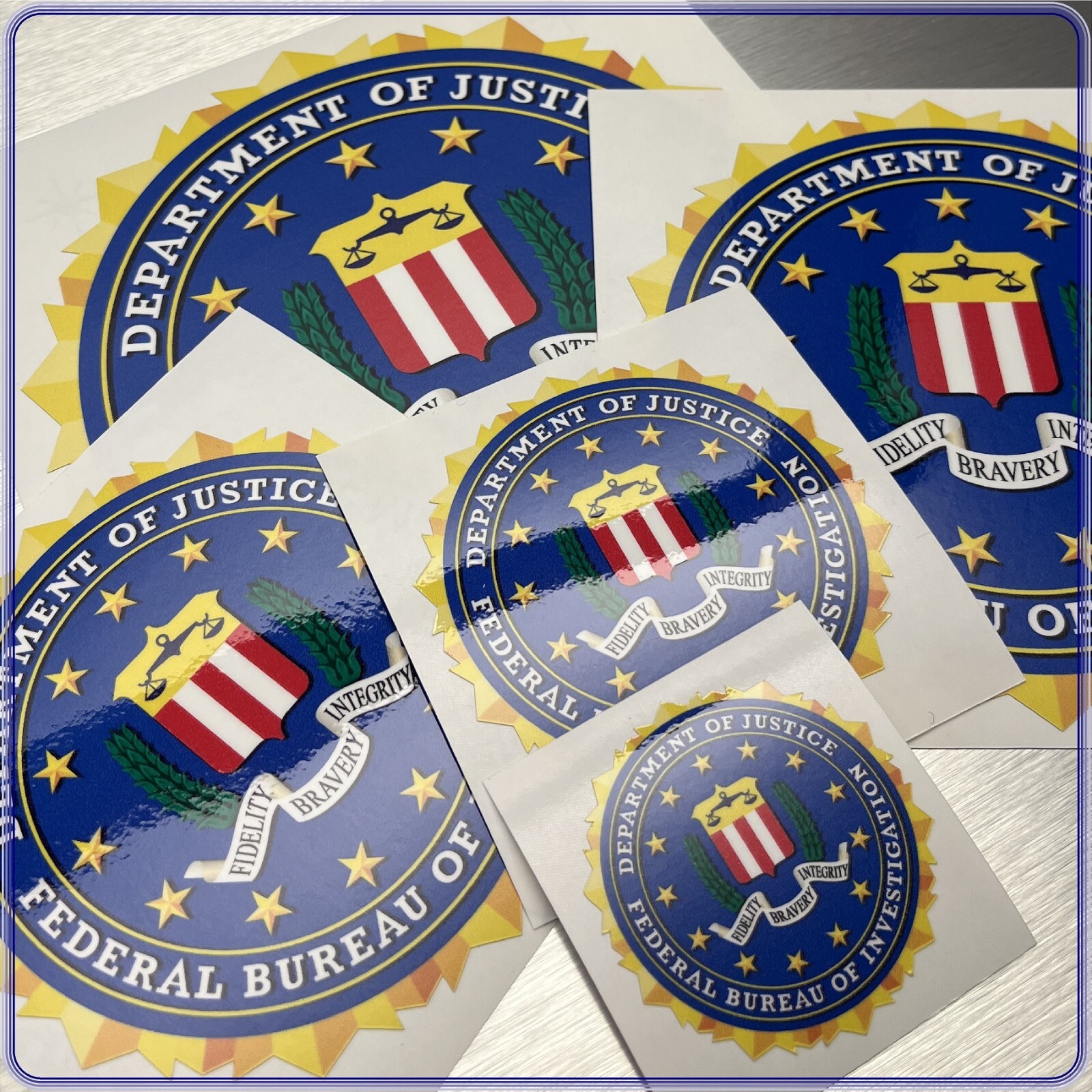 FBI Seal Laminated Sticker Choose from 2″, 3″, 4″, 5″ or 6″ Sizes for Laptop
