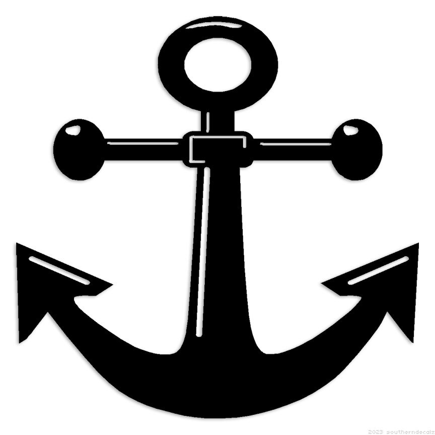 Anchor Boating – Decal Sticker – Multiple Colors & Sizes – ebn6119