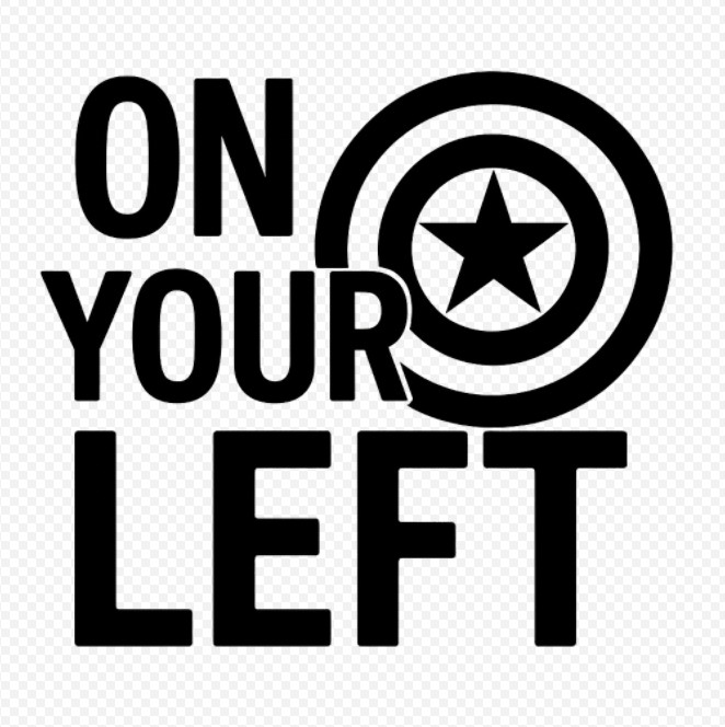 “On Your Left” Captain America Decal