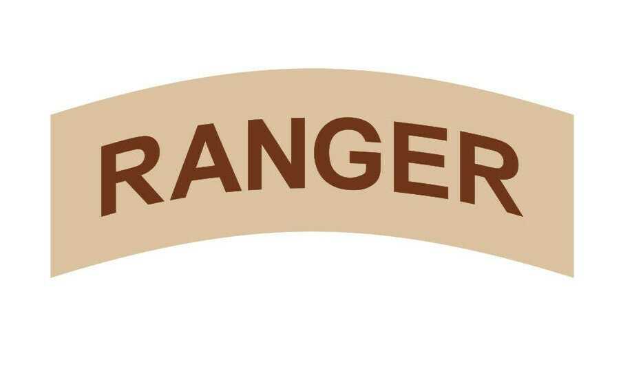Ranger Tab Desert Camo Vinyl Decal Sticker US ARMY