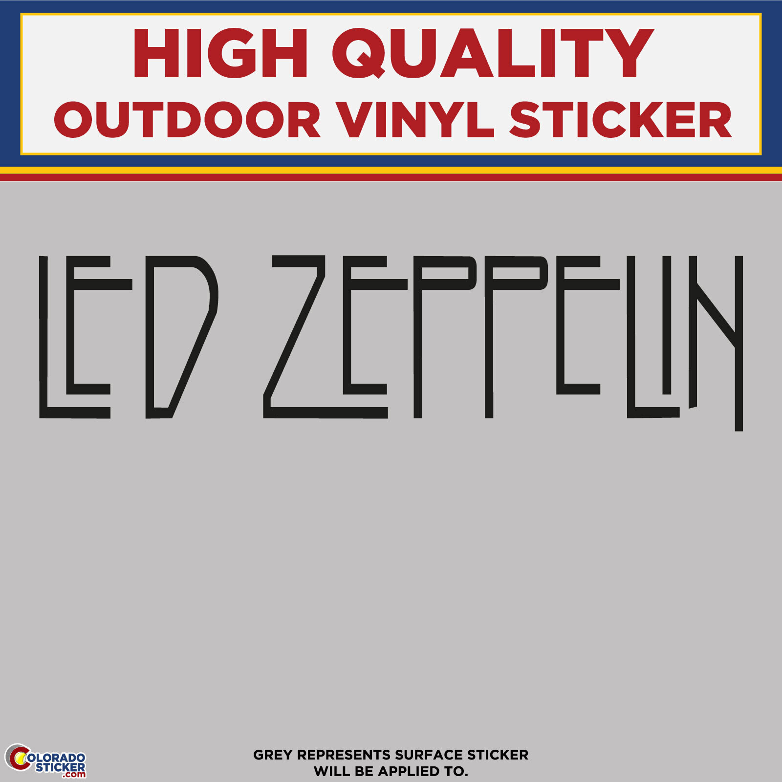 Led Zeppelin, Die Cut High Quality Vinyl Stickers