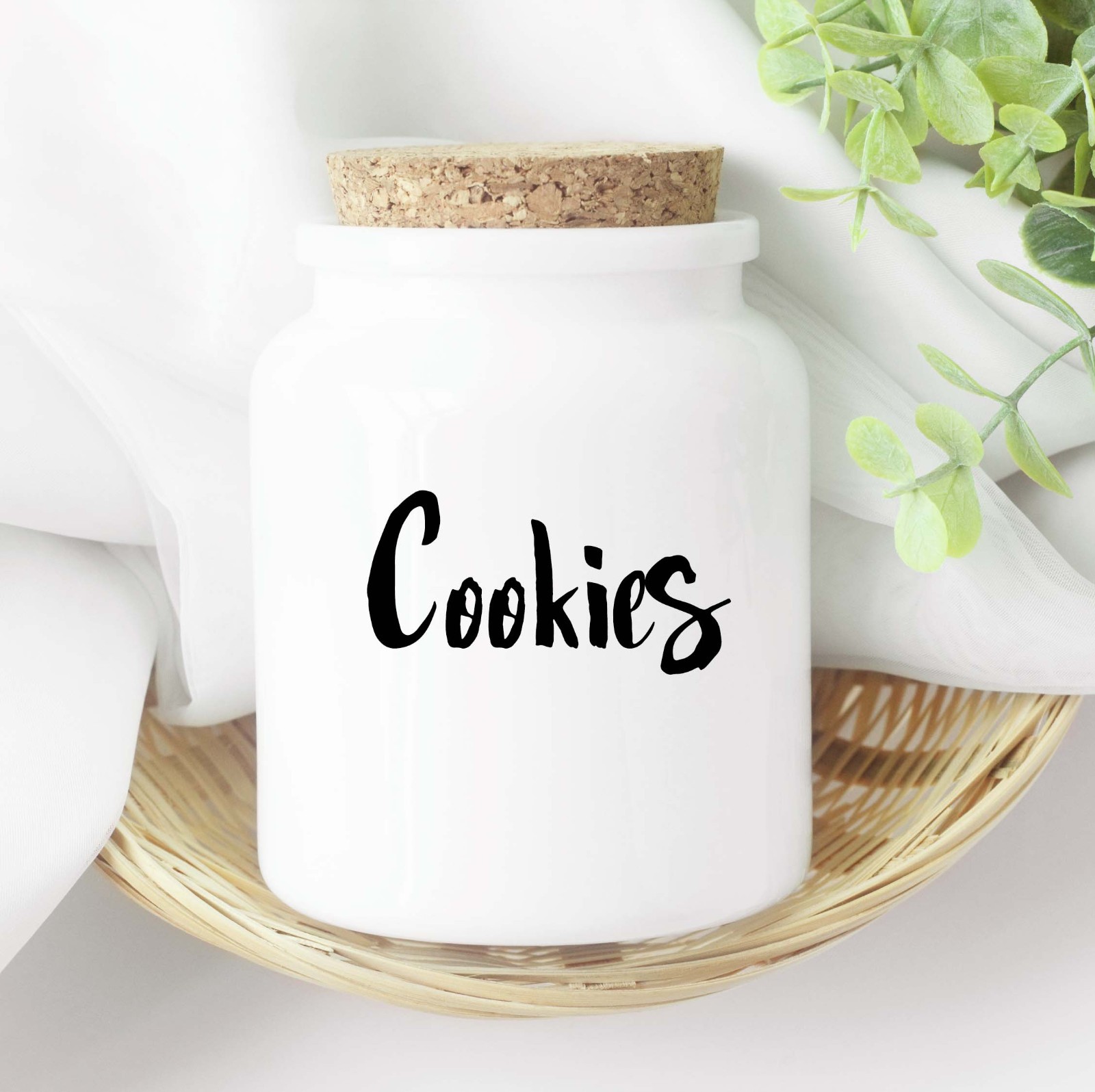 Cornstarch label canister jars storage custom Pantry kitchen organization vinyl