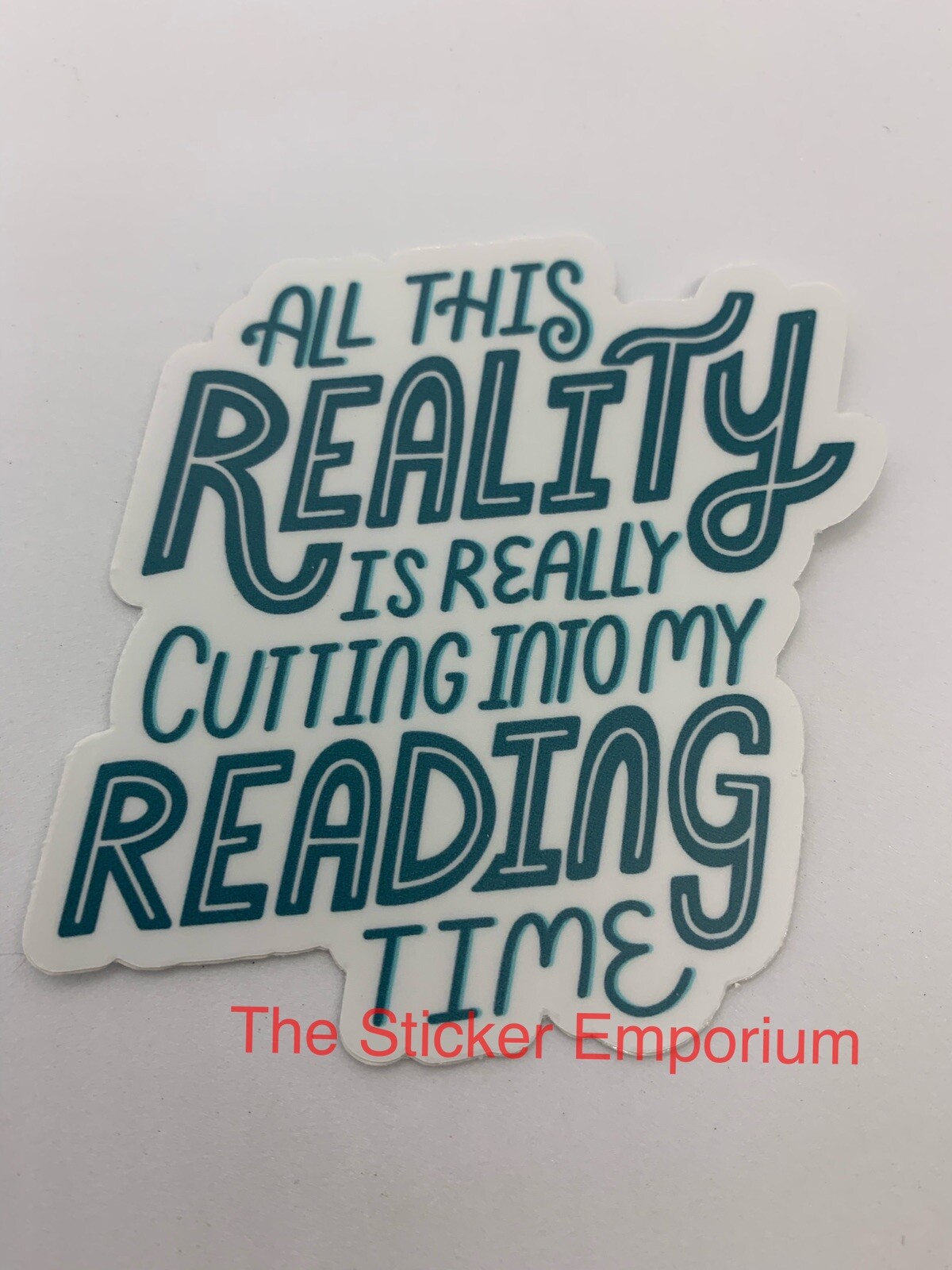 Reading Books Bibliophile Sticker ~ Water Bottle ~ Laptop ~ Tumbler ~Vinyl Decal
