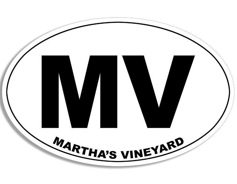 5″ MV MARTHA’S VINEYARD HELMET BUMPER CAR STICKER DECAL MADE IN USA
