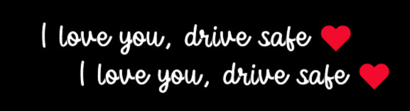 2 Pack-I Love You, Drive Safe Vinyl Decal Sticker Rearview Mirror Car Window