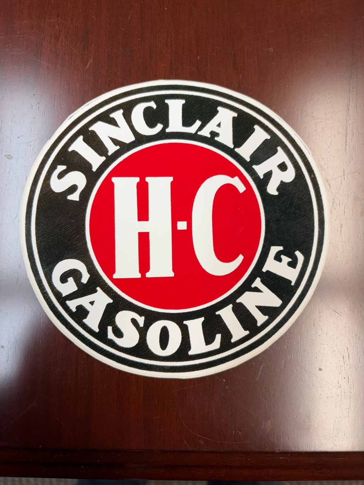Sinclair Gasoline sticker NEW H-C 6″ Gas Oil Black Red White
