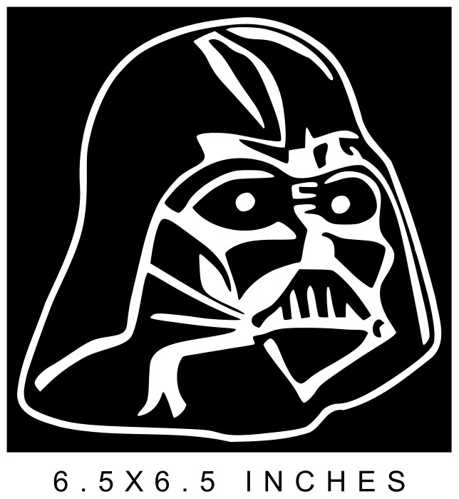 DARTH VADER CUSTOM MADE VINYL DIE CUT DECAL GREAT FOR 8″ GLASS BLOCK DIY CRAFTS