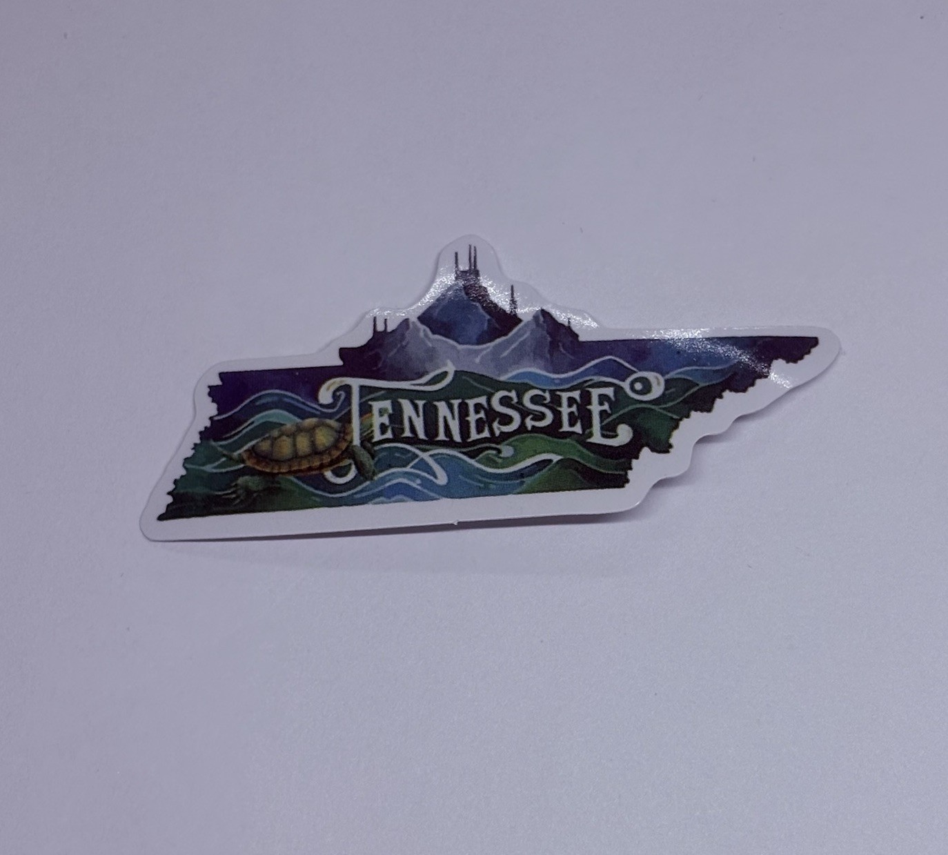 Tennessee State Map Sticker Decal Travel Tour Souvenir Journal Turtles Art Tc6