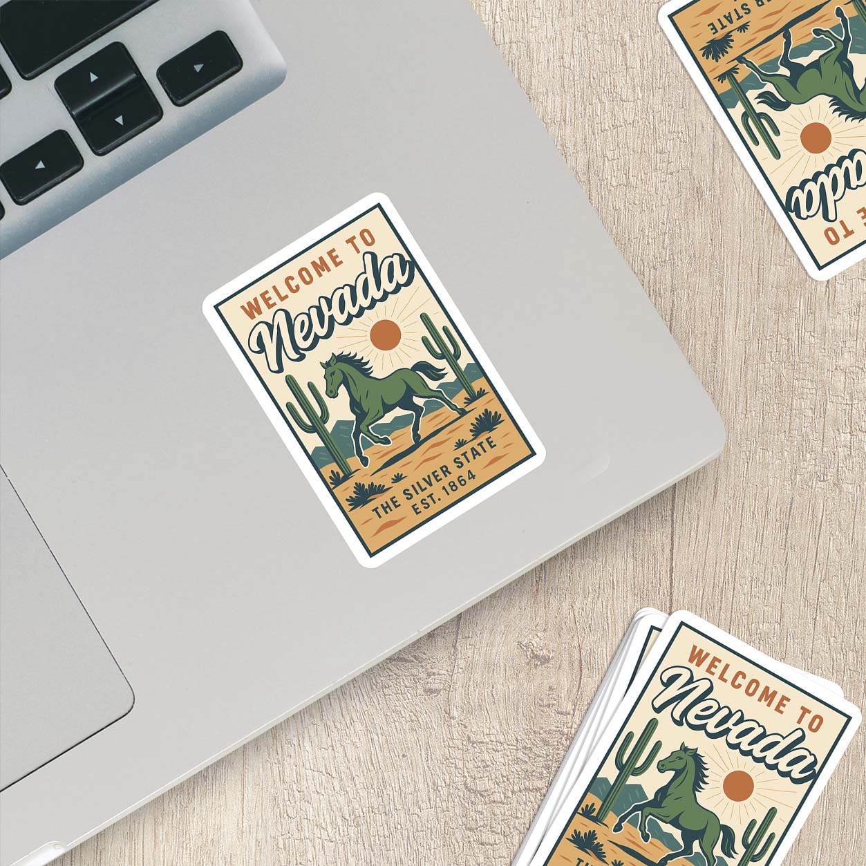 Welcome to Nevada Vinyl Sticker – Vintage State Travel Decal