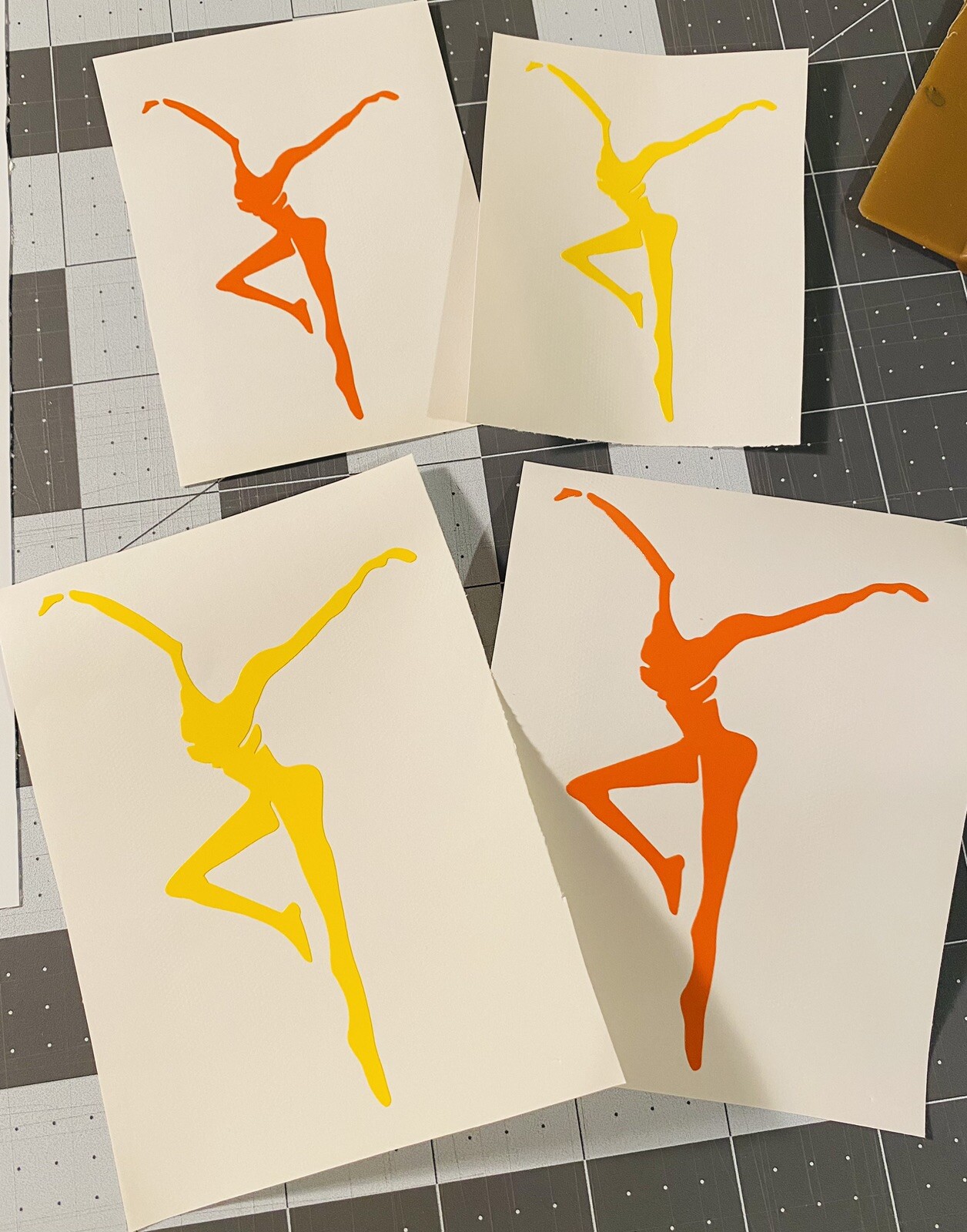 Vinyl Decal for Window – Fire Dancer (May Customize with Name), Various Sizes