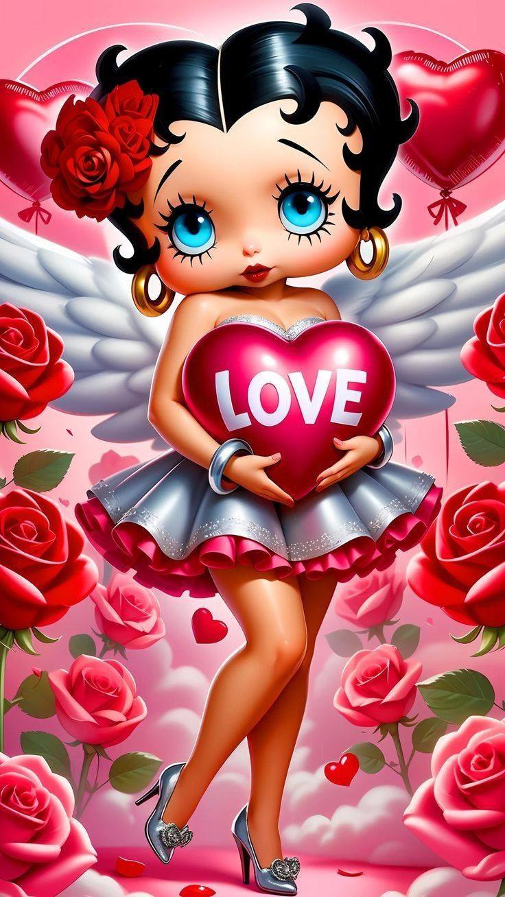 Cupid Betty Boop Sticker Decal Laptop Wall Mirror Tumblr Locker