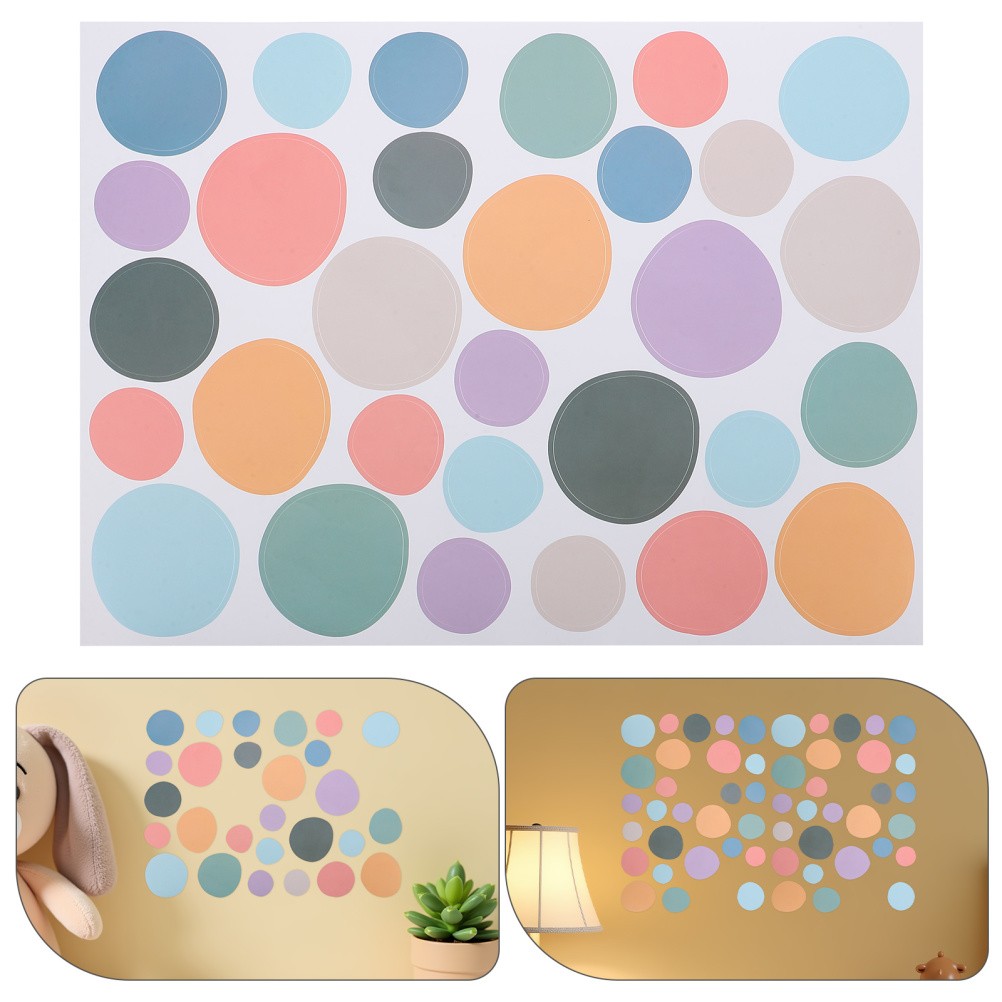 10 Pcs Colorful Irregular Dot Wall Decals Boho Stickers Self Adhesive Nursery