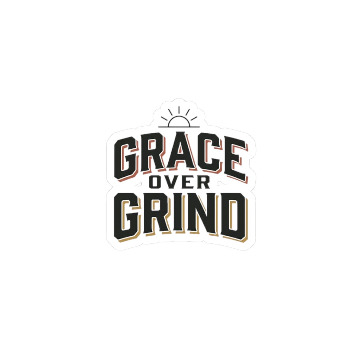 Grace Over Grind Sticker | faith streetwear, bold type