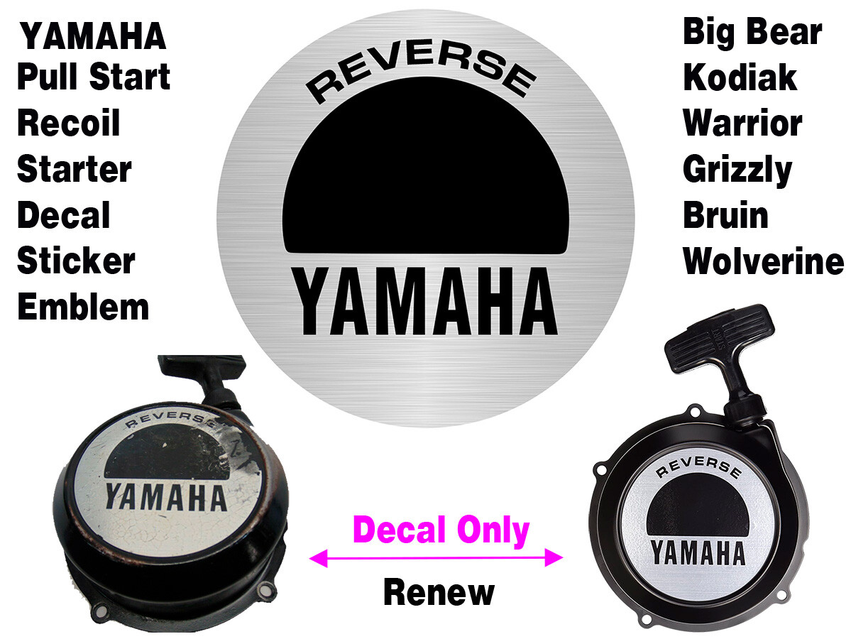 Yamaha Kodiak Warrior Big Bear Pull Start Decal Emblem Recoil Starter Sticker