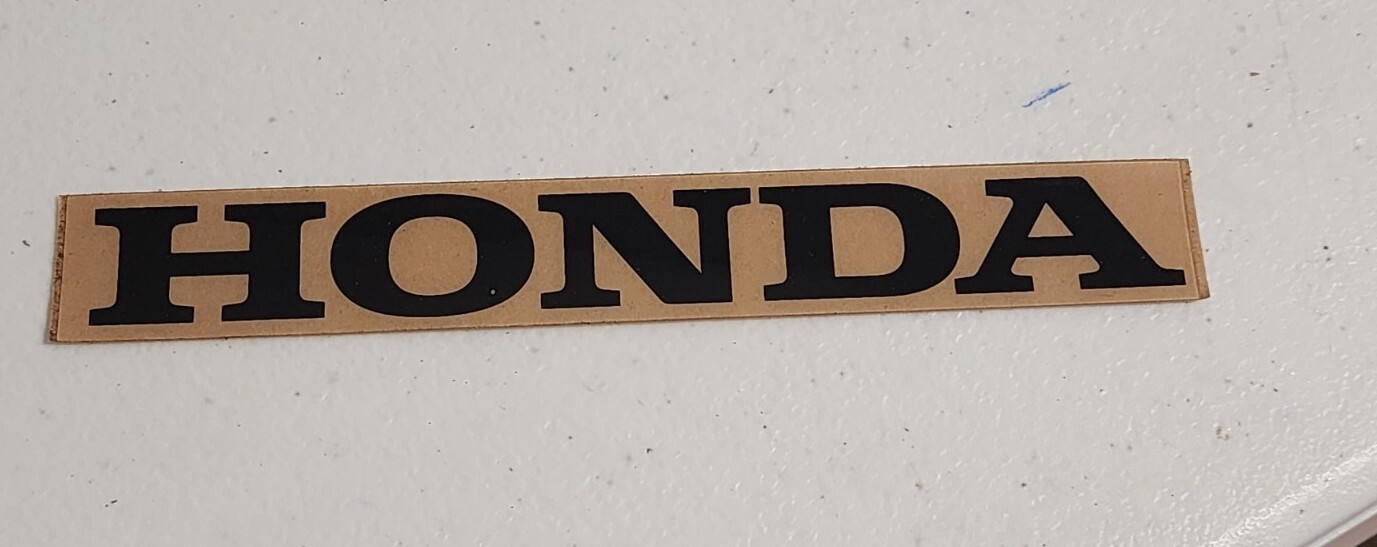 Vintage Decal HONDA 5.75″ Long x .75″ tall Black Lettering