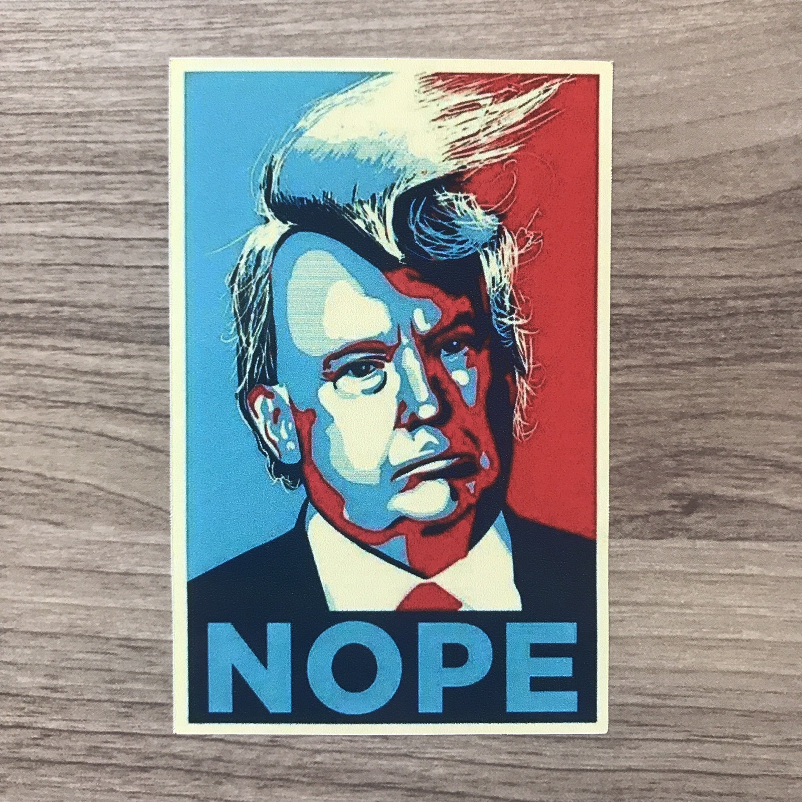 Donald Trump Nope 4″ Tall Vinyl Sticker – BOGO