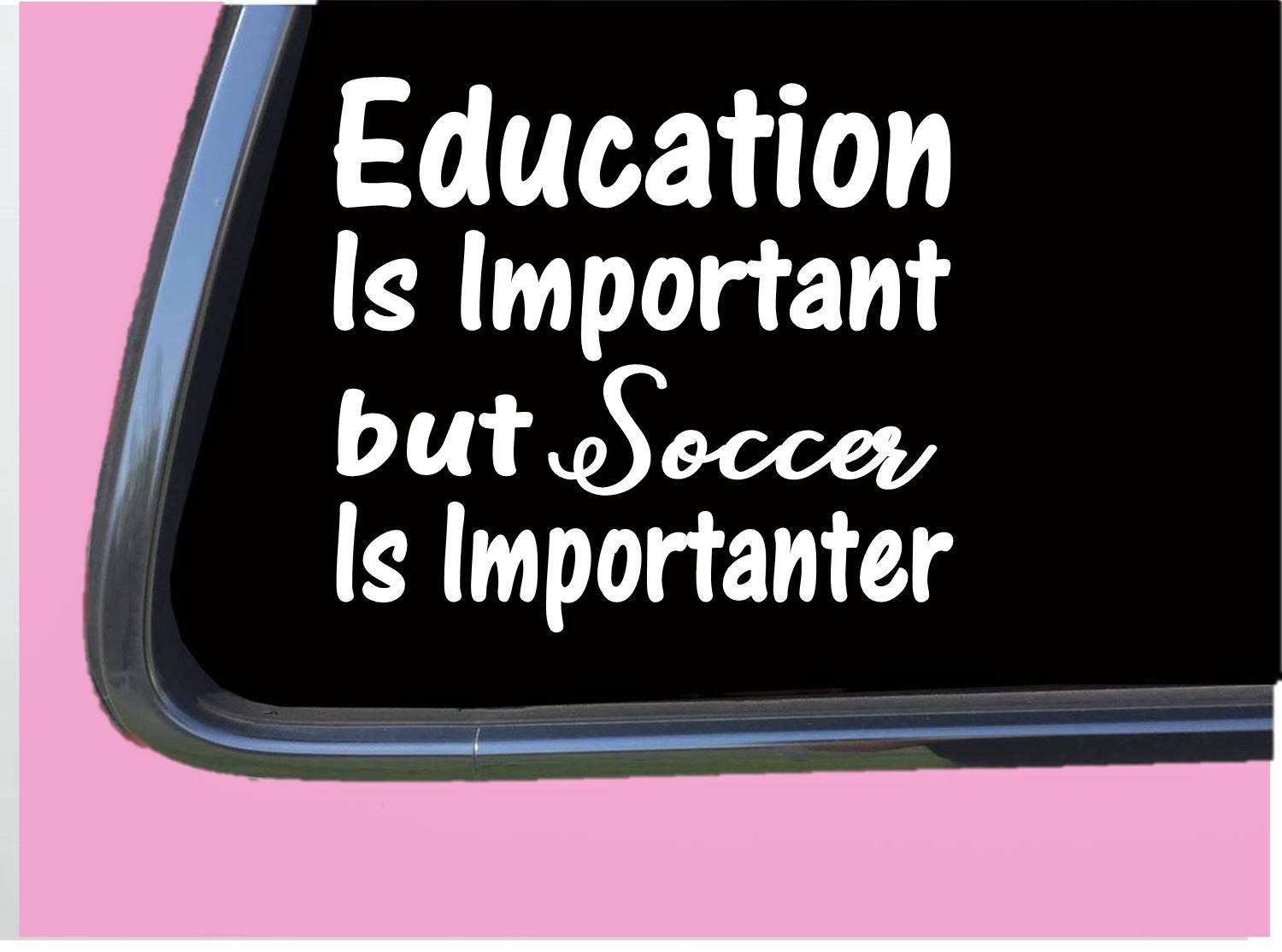 Soccer Important TP108 vinyl 6″ Decal Sticker mom goalie