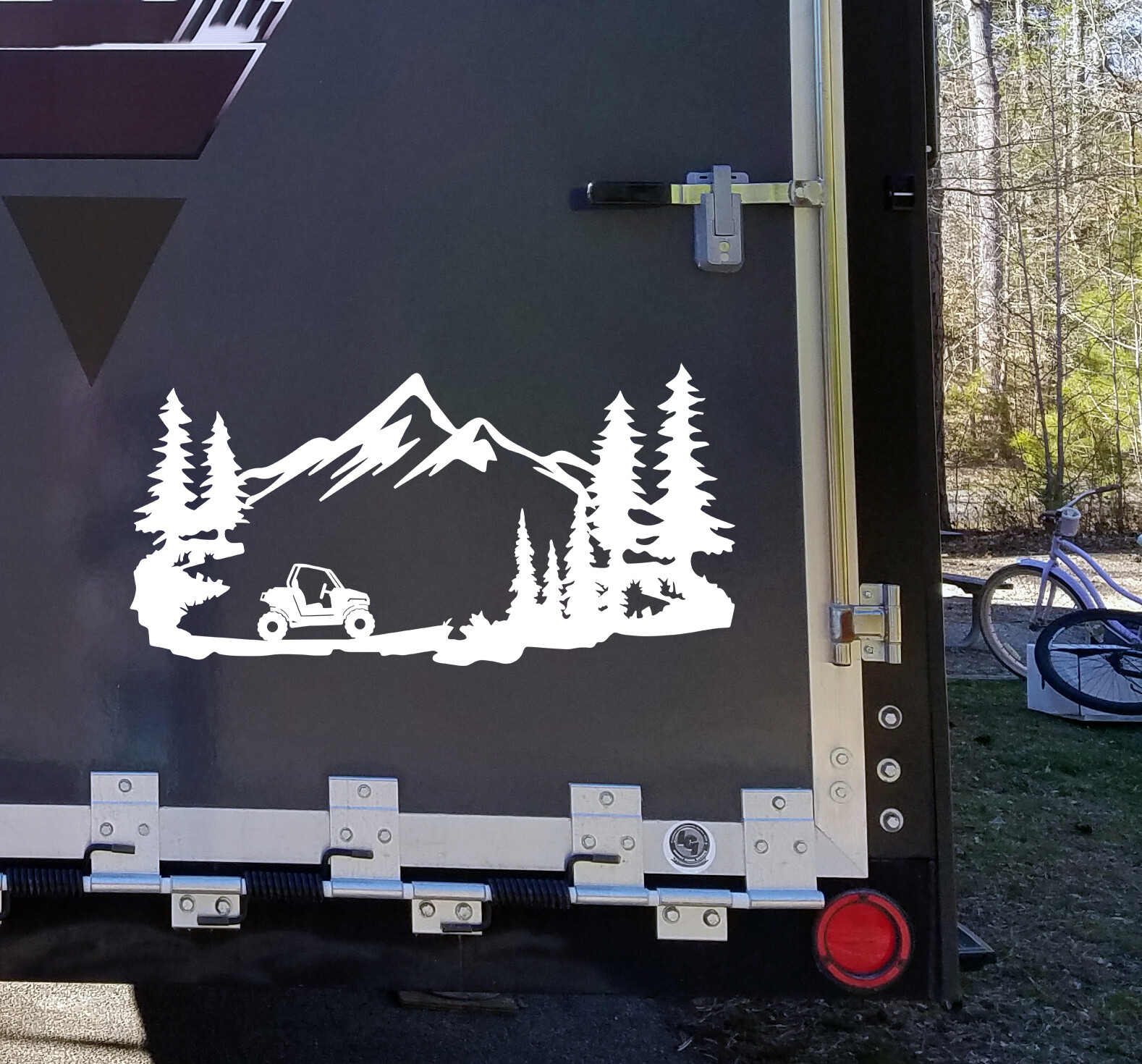 ATV Mountains Scene Vinyl Decal V1 – Quad RV Toy Hauler Graphics 4-wheeler
