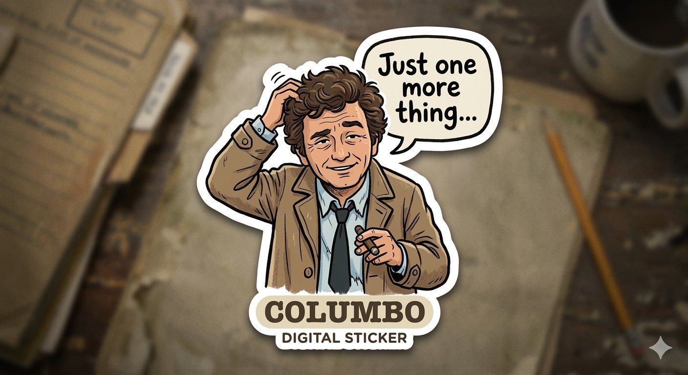 Columbo Sticker Decal Phone Laptop