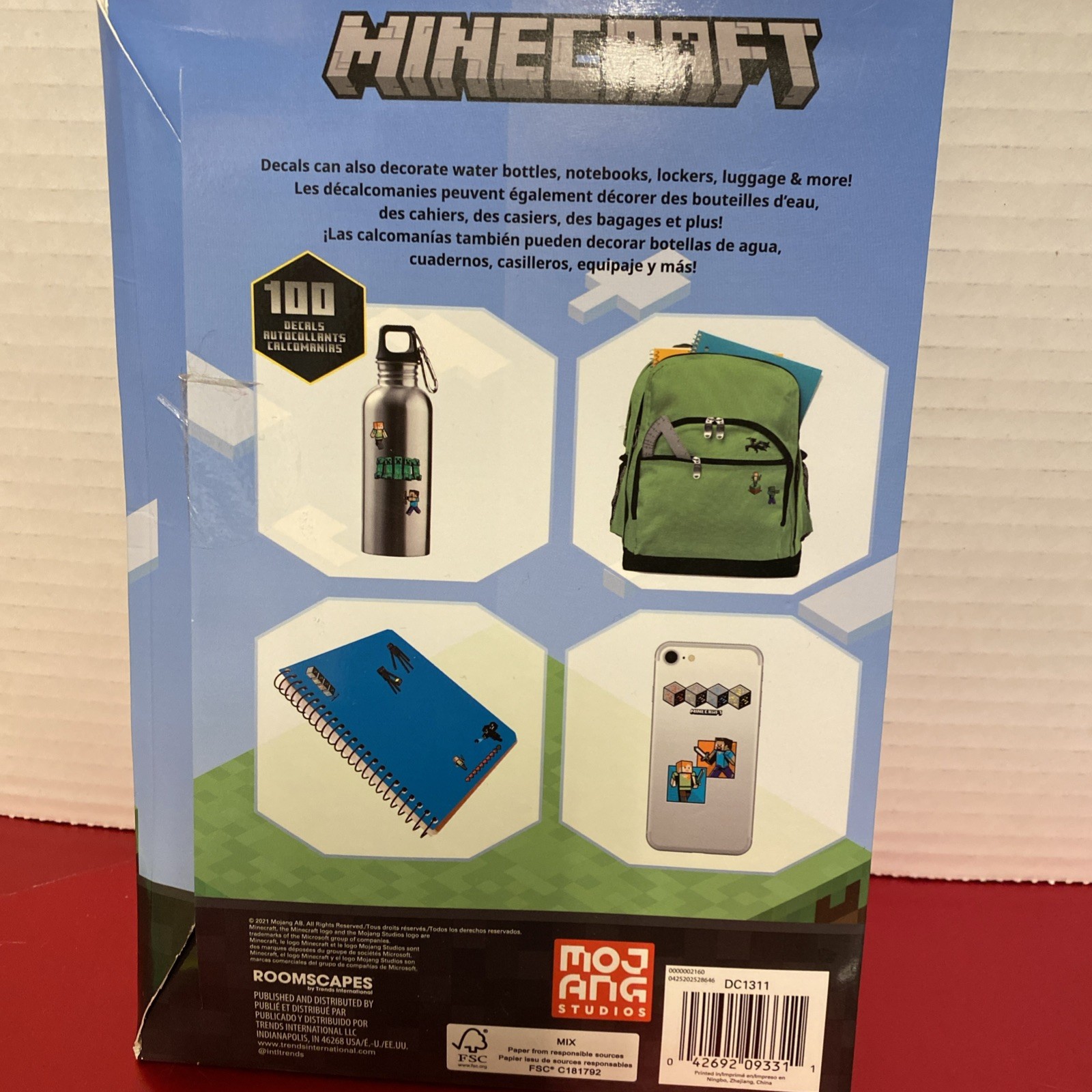Minecraft Roomscapes Decal Variety Pack 100 Stickers pixel Art Clip Activity