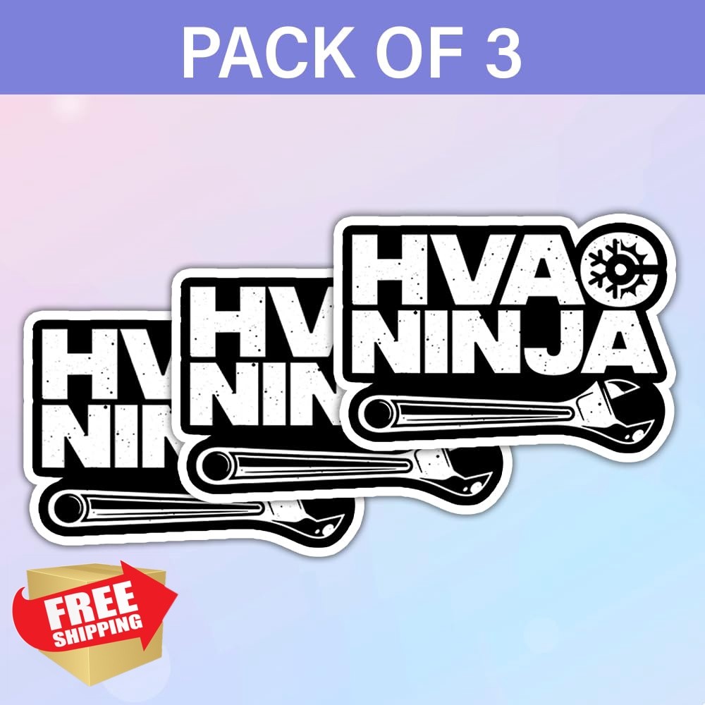 SODAVA HVAC Tech Stickers Black
