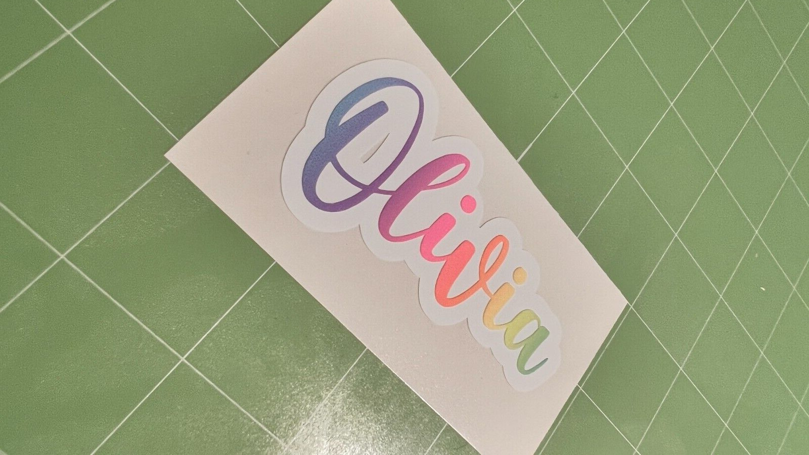 2 Layers Rainbow Custom Your Name , Font Vinyl Sticker | Personalized | Decal