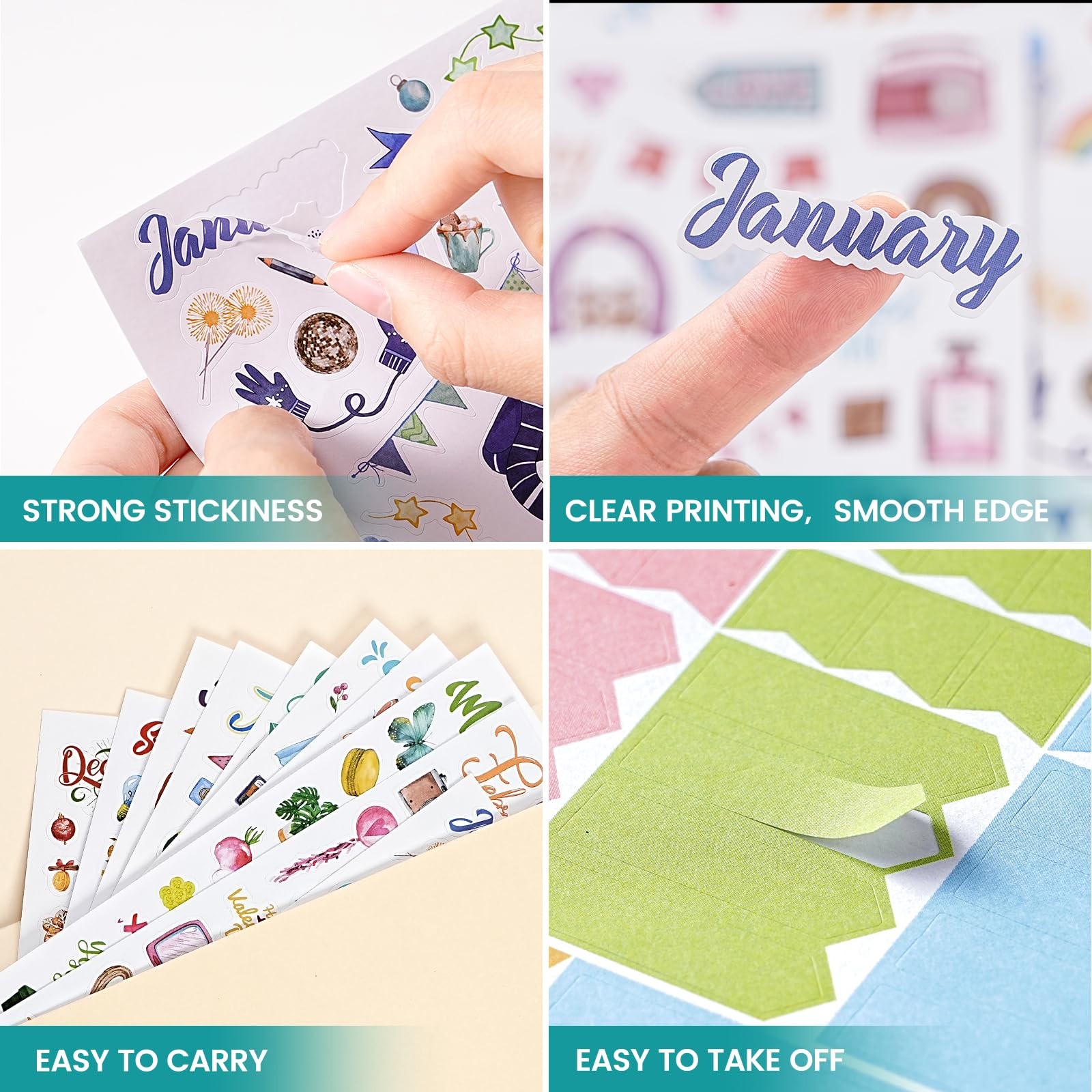 Office Planner Stickers, 12 Monthly, 1500+ Stickers, Festivals