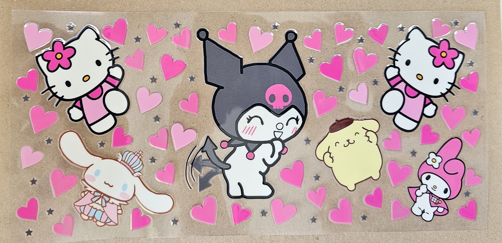 Sanrio Kuromi And Friends UV DTF cup transfer wraps