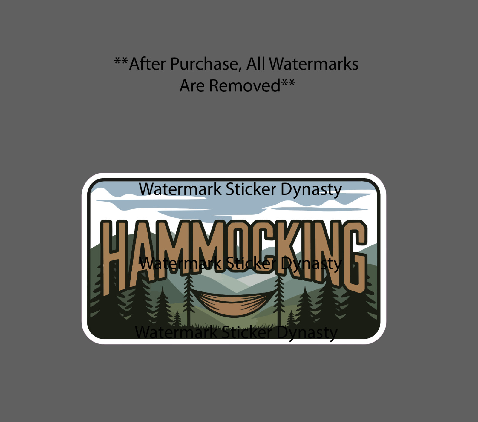 Hammocking Sticker Waterproof Decal Outdoor Nature Wildlife Travel Gift NEW