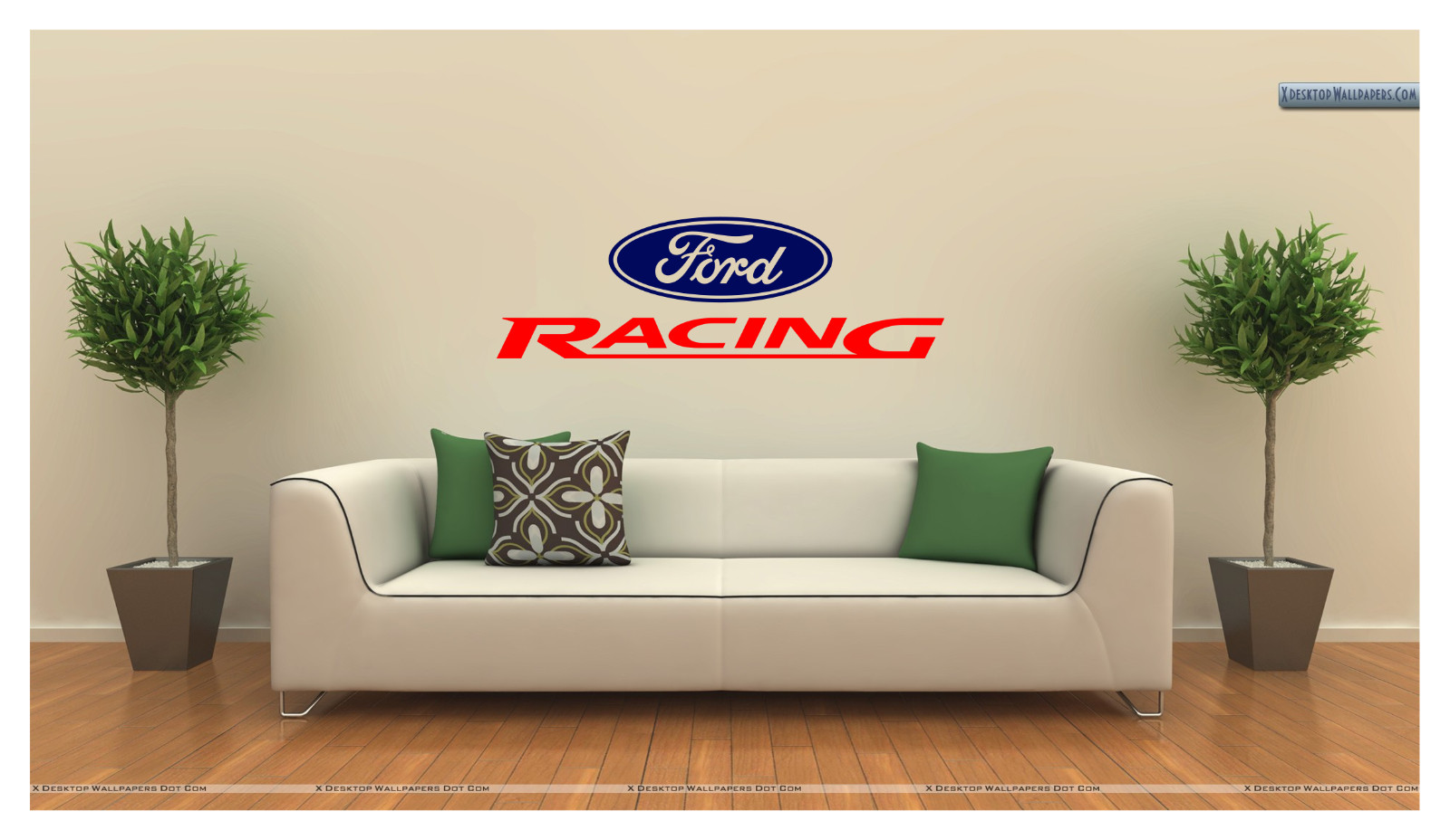 FORD RACING WALL DECAL VINYL ART 14.5″ TALL 46″ Long