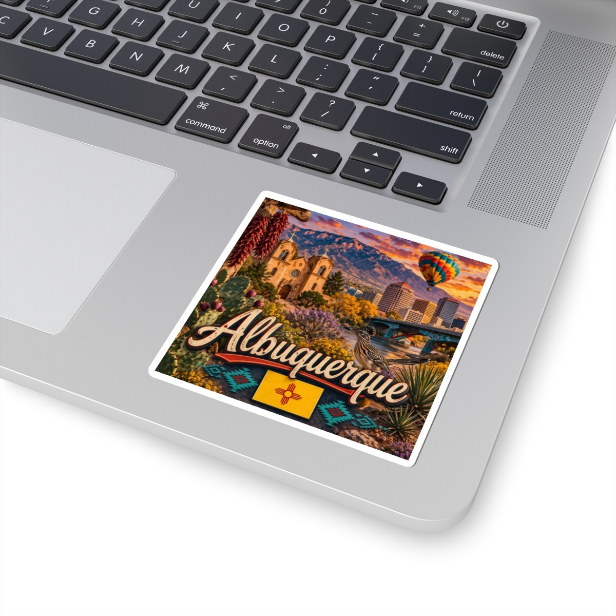 Albuquerque Sticker | New Mexico Souvenir, Hot Air Balloon, Southwestern Design