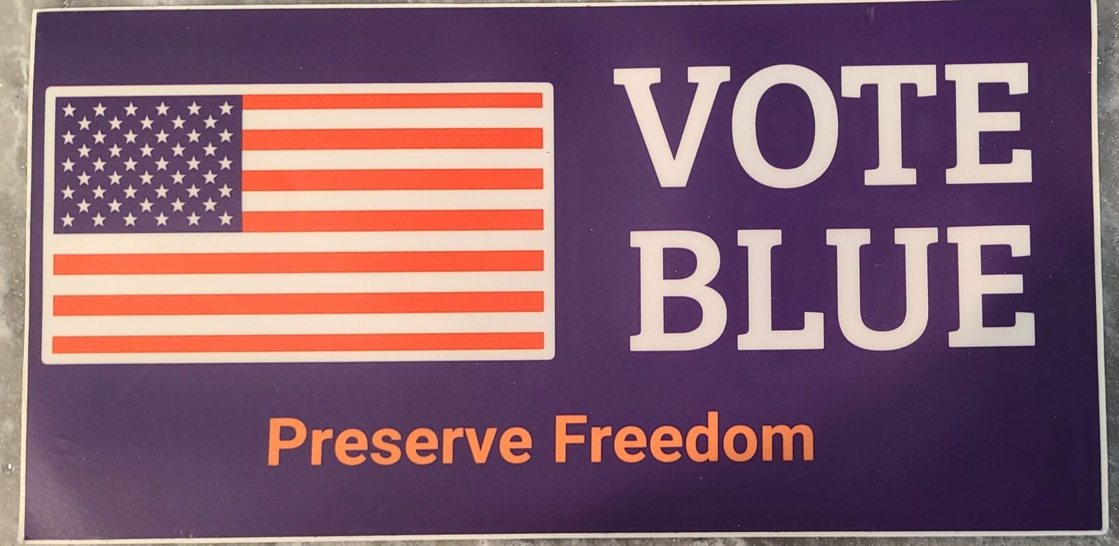 “VOTE BLUE” Bumper/Refrigerator Adhesive Sticker 7.5″ X 3.75″ New