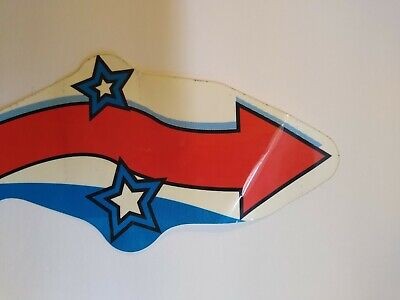 Sega South Park Original Pinball Decal 1999 Red White Blue Arrow 8″ Part #35