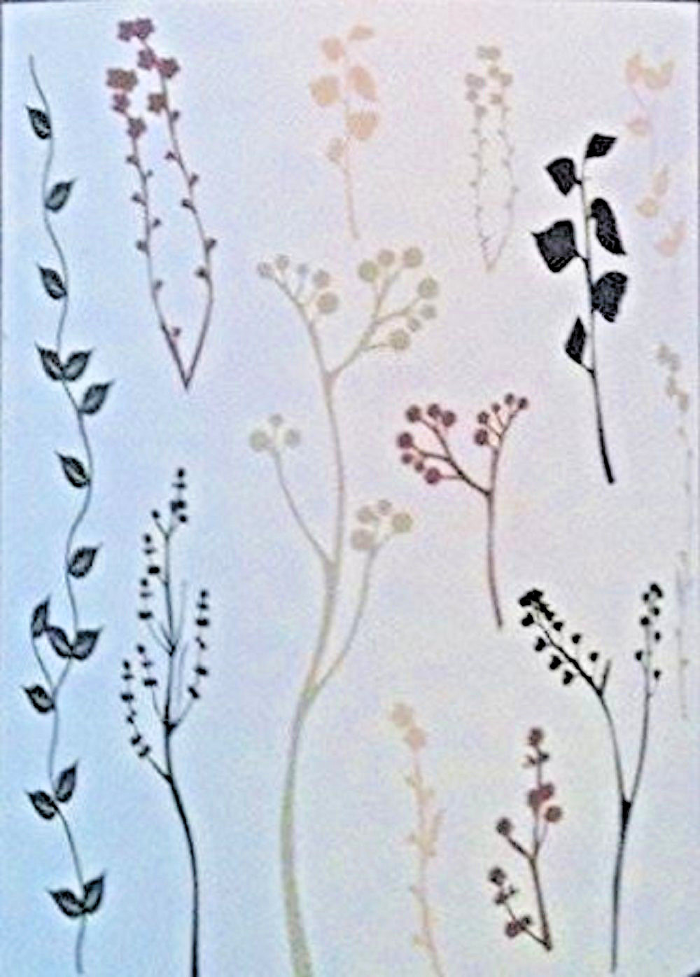 Wall Art Winter Garden Peel and Stick Brown Taupe Elegant Decor easy up
