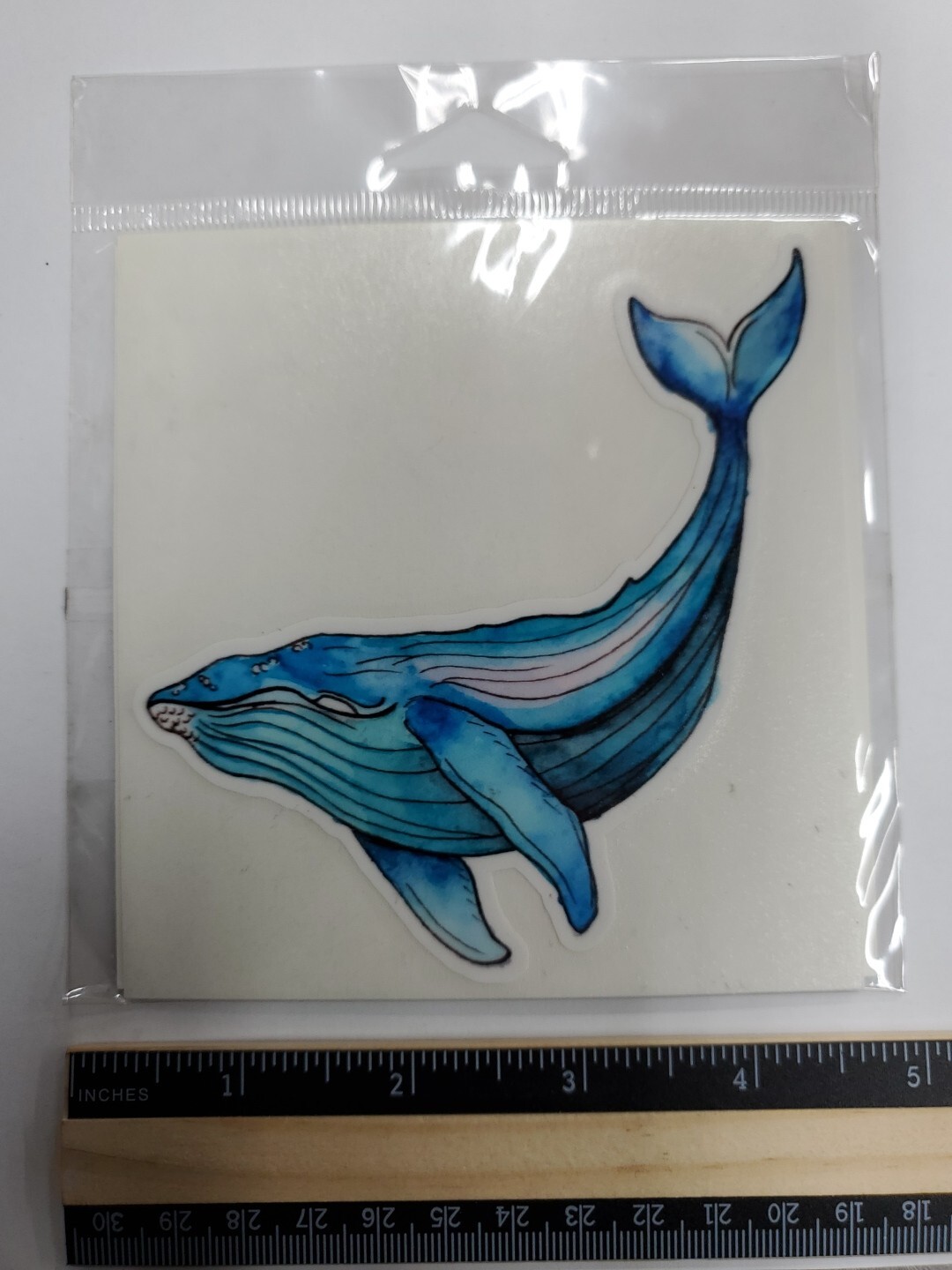 Watercolor Whale Vinyl Decal Sticker – 4″ x 4″